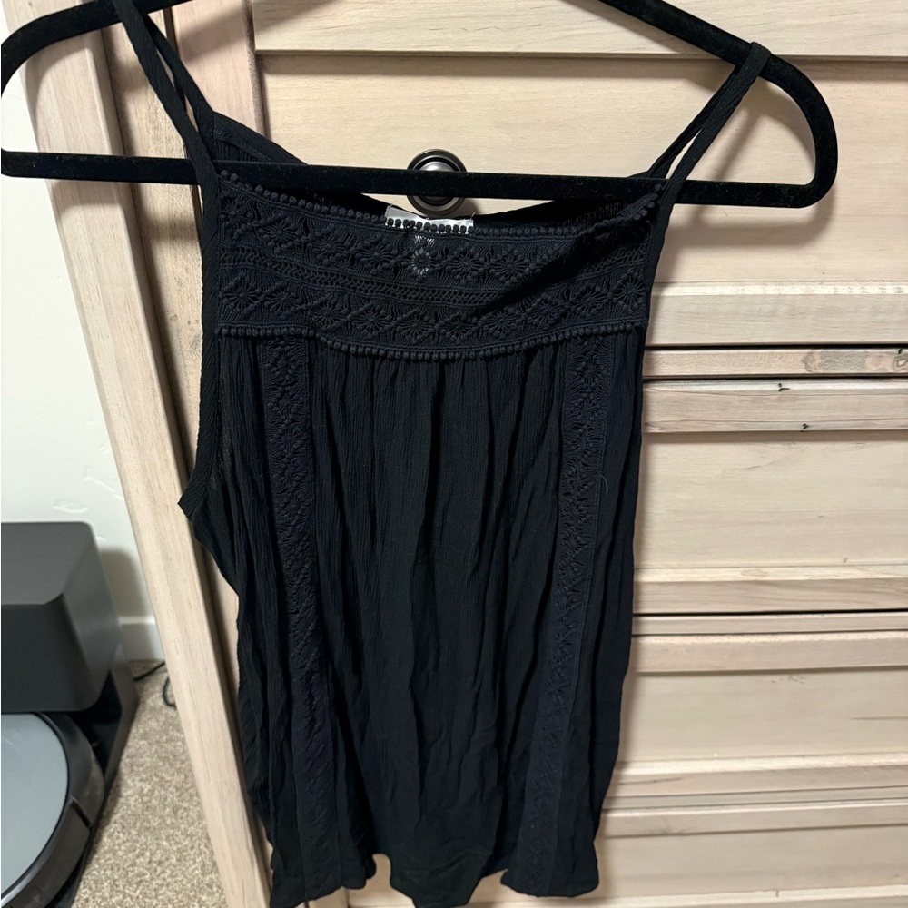 Maurices Black Smocked Pleated Camisole